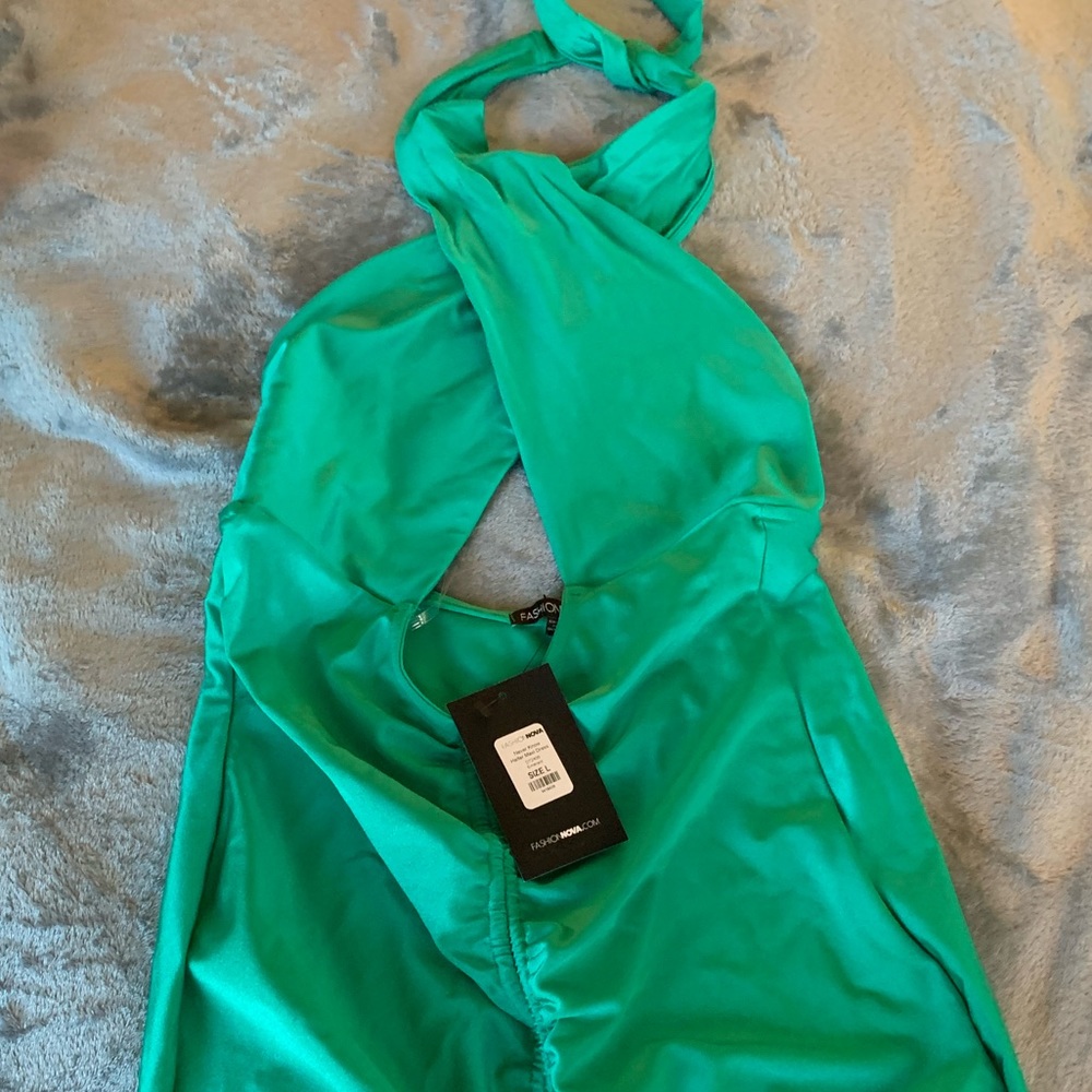 Front slit cross front dress NWT